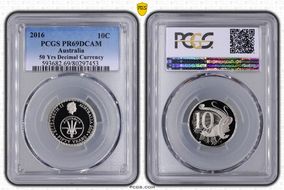 2016 10C 50 Yrs Decimal Currency PR69DCAM