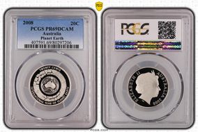 2008 20C Planet Earth Cu-Ni PR69DCAM