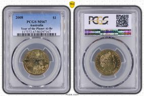 2008 $1 Year of the Planet Al-Br MS67