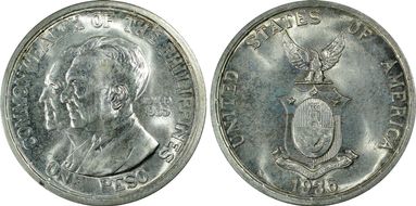 1936-M Peso Murphy-Quezon MS65
