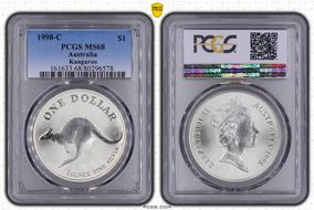 1998-C $1 Kangaroo Ag MS68