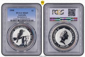 1998 $1 Kookaburra Ag MS69