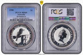 1998 $1 Kookaburra Ag MS69