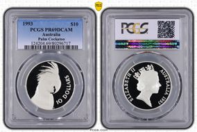1993 $10 Palm Cockatoo PR69DCAM