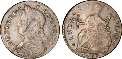 1787 CT 1/2P Draped Bust Left VF30BN