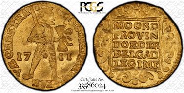 1711 Ducat Fr-285 MS63