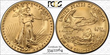 1987 $50 Gold Eagle MS69