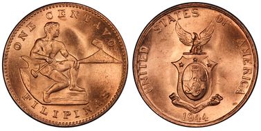 1944-S 1C KM-179 MS65RD