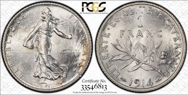 1914 1 Fr Gad-467 F-217 MS63