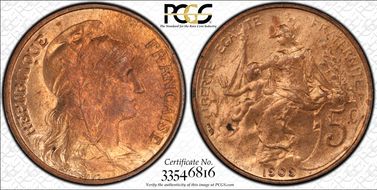 1909 5C Gad-165 F-119 MS64RB