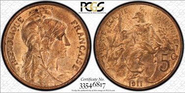 1911 5C Gad-165 F-119 MS64RD