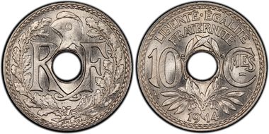 1914 10C Gad-285 F-137 MS67