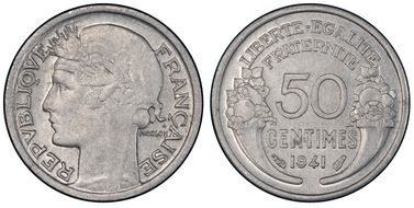 1941 50C Légère MS63