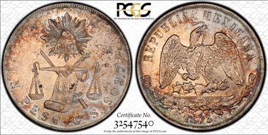 1873-Go S Peso KM-408.4 AU55