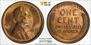 1918-D 1C MS64RD