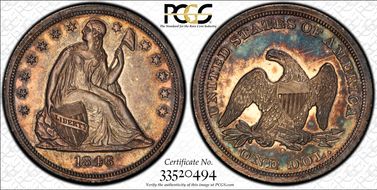 1846-O $1 AU58