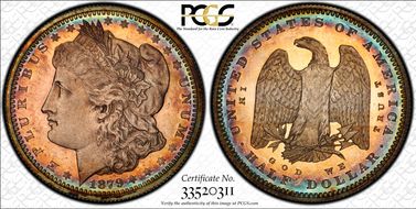 1879 50C J-1599 PR67+ DCAM