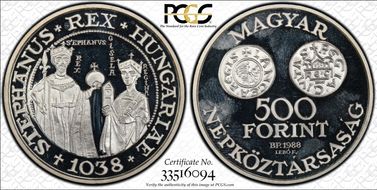 1988 500 Frt Saint Stephan KM-662 MS64