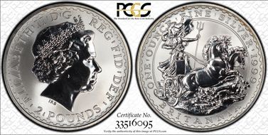 1999 £2 S-BF7 Britannia Ag MS67