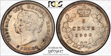 1900 5C Sm Date Narrow 0 MS64