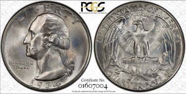 1934-D 25C Heavy Motto MS65