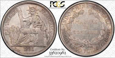 1885-A Piastre Lec-266 AU53