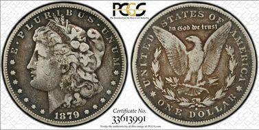 1879-S $1 VAM 66, Rev. of 1878 VG8