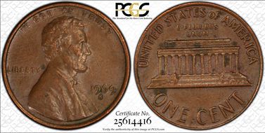 1969-S 1C Doubled Die Obverse AU55BN