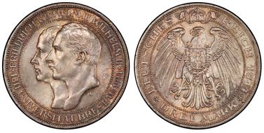 1911-A 3 Mk Breslau Univ J-108 MS65