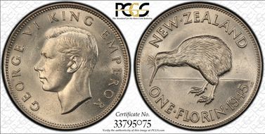 1945 Florin KM-10.1  Ag MS64