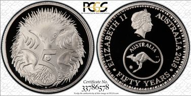 2016 5C 50 Yrs Decimal Currency PR70DCAM