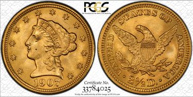 1907 $2.50 MS64