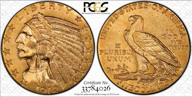 1912 $5 AU55