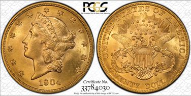 1904 $20 MS64