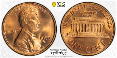 1970-S 1C Small Date MS66+ RD