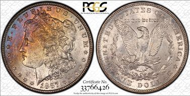1887 $1 MS64