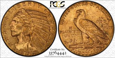 1912 $5 MS62