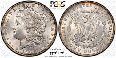 1887 $1 MS65