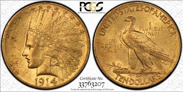 1914 $10 MS61