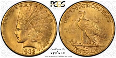 1932 $10 MS62