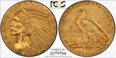 1914 $5 MS62