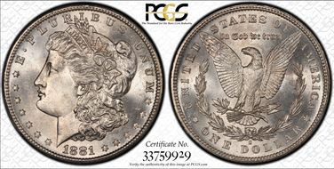 1881-S $1 MS65