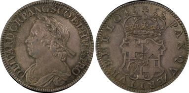 1658 1/2 Cr S-3227A Cromwell AU58