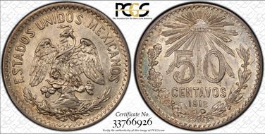 1918-M 50C KM-445  Ag AU55