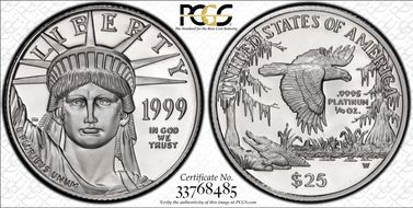 1999-W $25 Statue of Liberty PR69DCAM