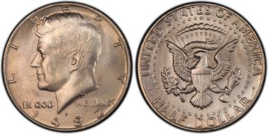 1982-P 50C No "FG" FS-901 MS66