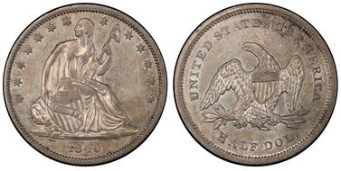 1840 50C WB-3 RPD Rev of 1839 AU50