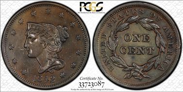 1842 1C Large Date N1BN
