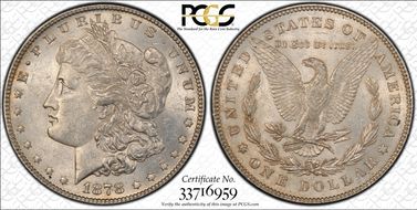 1878 7/8TF $1 Strong AU58