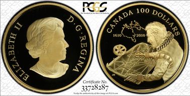 2010 $100 Hudson's Bay PR70DCAM